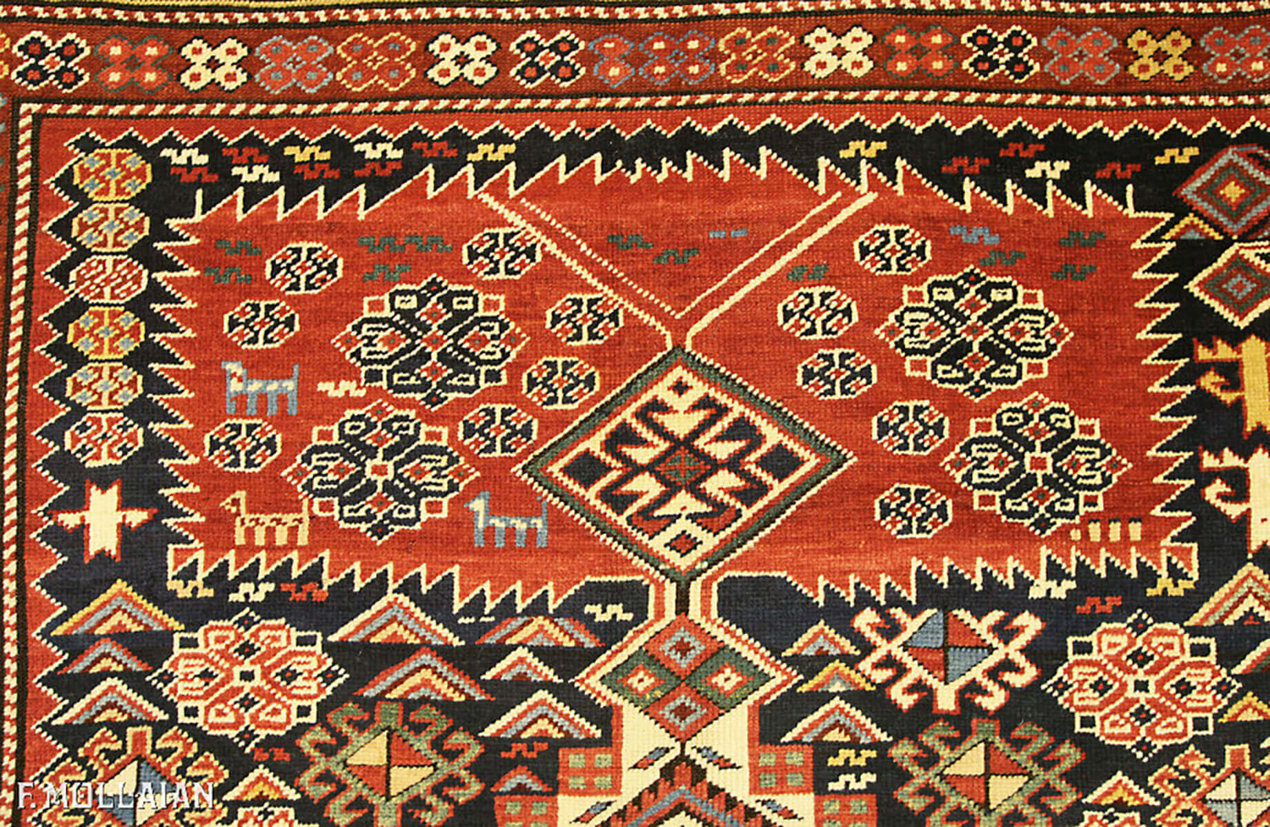 Antique Azerbaijani Karagashli Carpet n°:11258788